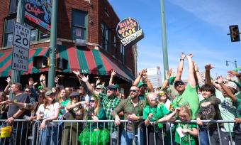 people line route for st. patrick's day parade on Beale