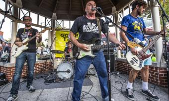 band playing Gonerfest in Cooper-Young