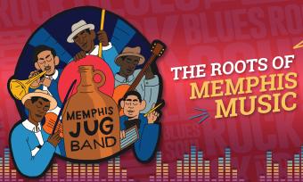 The Roots of Memphis Music Bollard Project at FedExForum illustrates the impact of Memphis Jug Band