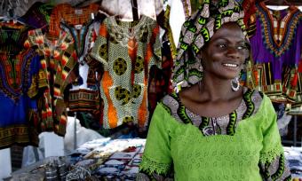 woman at africa in april festival