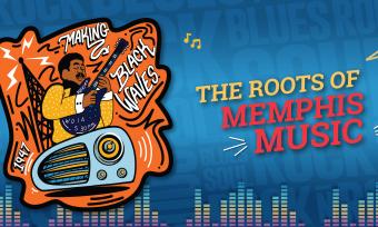 The Roots of Memphis Music Bollard Project at FedExForum illustrates the history of WDIA